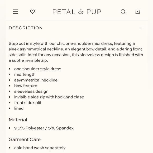 Petal & Pup White One-Shoulder Midi Dress with Bow and Side Slit - Picture 9 of 14